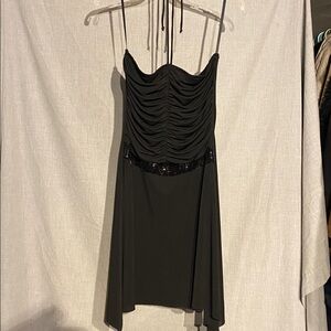 Taboo Black Ruched Dress